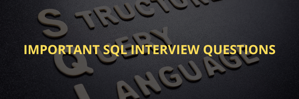 Important SQL interview questions