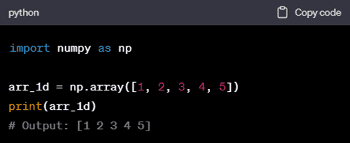 One-dimensional Array (1D Array)