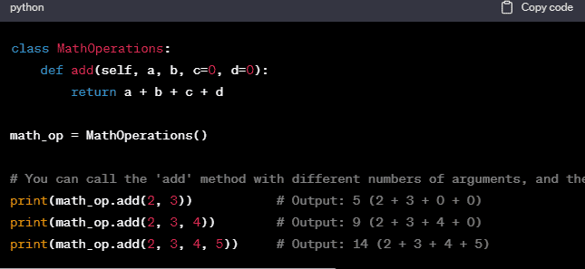 Method Overloading and Method Overriding in Python