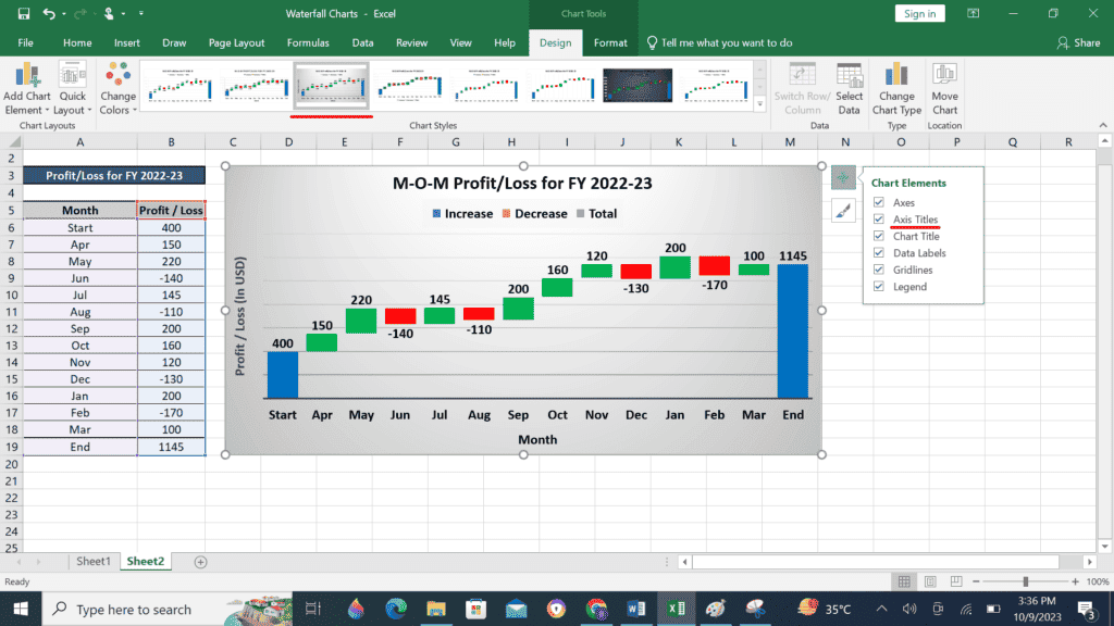 Creating Waterfall Chart in Excel: Step-by-Step Tutorial