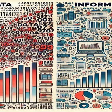 difference between data and information