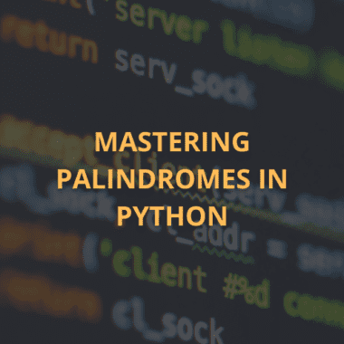 Plaindromes in Python