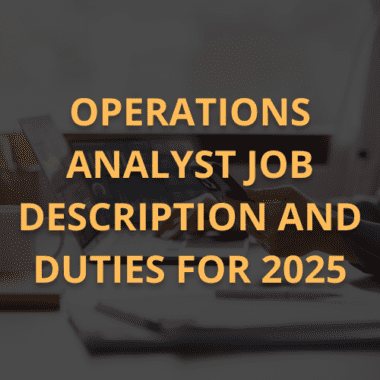 Operations Analyst Job