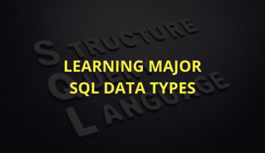 Learning major SQL data types.